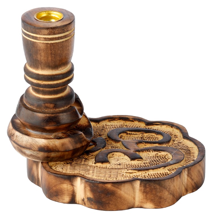 Mango Wood Backflow Incense Burner - Natural Meditation Tool