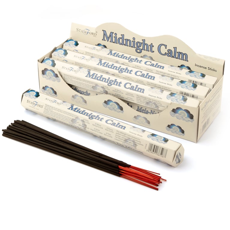 Stamford Hex Incense Sticks - Midnight Calm Oriental Fragrance, Vegan & Cruelty Free, 20 Stick Pack