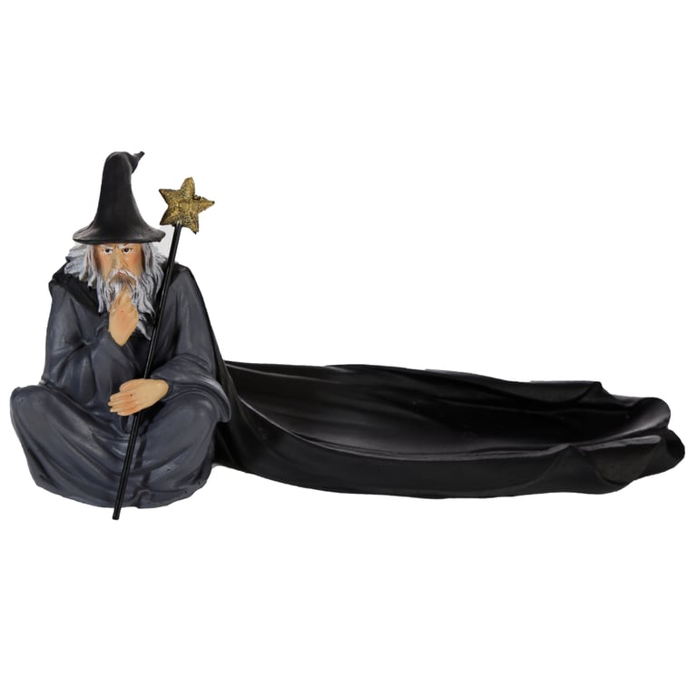 Resin Sorcerer Wizard Ashcatcher Incense Stick Burner