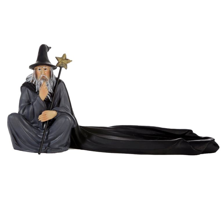 Resin Sorcerer Wizard Ashcatcher Incense Stick Burner