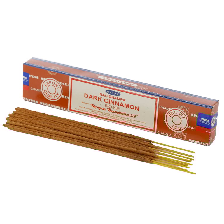 Satya Dark Cinnamon Nag Champa Hand Rolled Incense Sticks (Cruelty Free & Vegan)