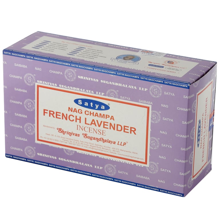 Satya Nag Champa French Lavender Hand Rolled Incense Sticks - Cruelty Free Vegan