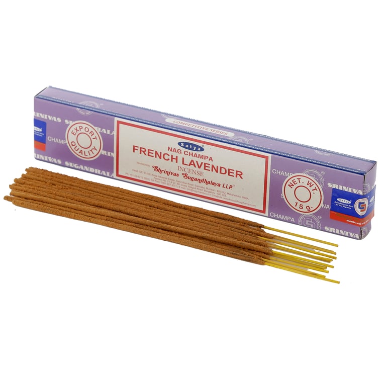 Satya Nag Champa French Lavender Hand Rolled Incense Sticks - Cruelty Free Vegan