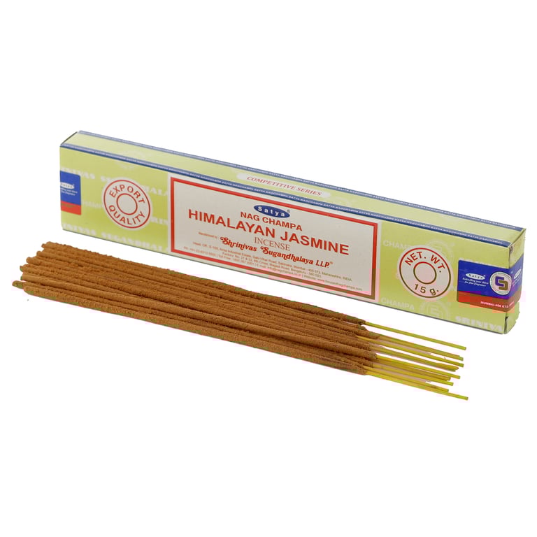 Satya Nag Champa Himalayan Jasmine Incense Sticks - Cruelty Free & Vegan, 30 Minute Burn Time
