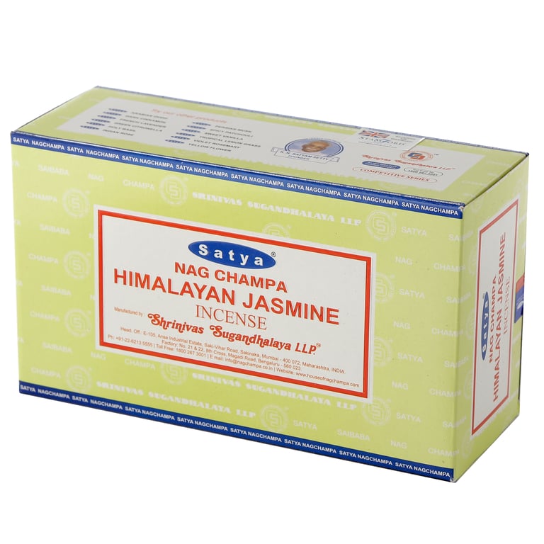 Satya Nag Champa Himalayan Jasmine Incense Sticks - Cruelty Free & Vegan, 30 Minute Burn Time
