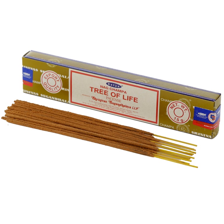 Satya Nag Champa Tree of Life Hand Rolled Incense Sticks - Cruelty Free & Vegan