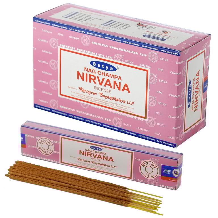 Satya Nag Champa Hand Rolled Vegan & Cruelty Free Incense Sticks (12) 30 Min Burn Time