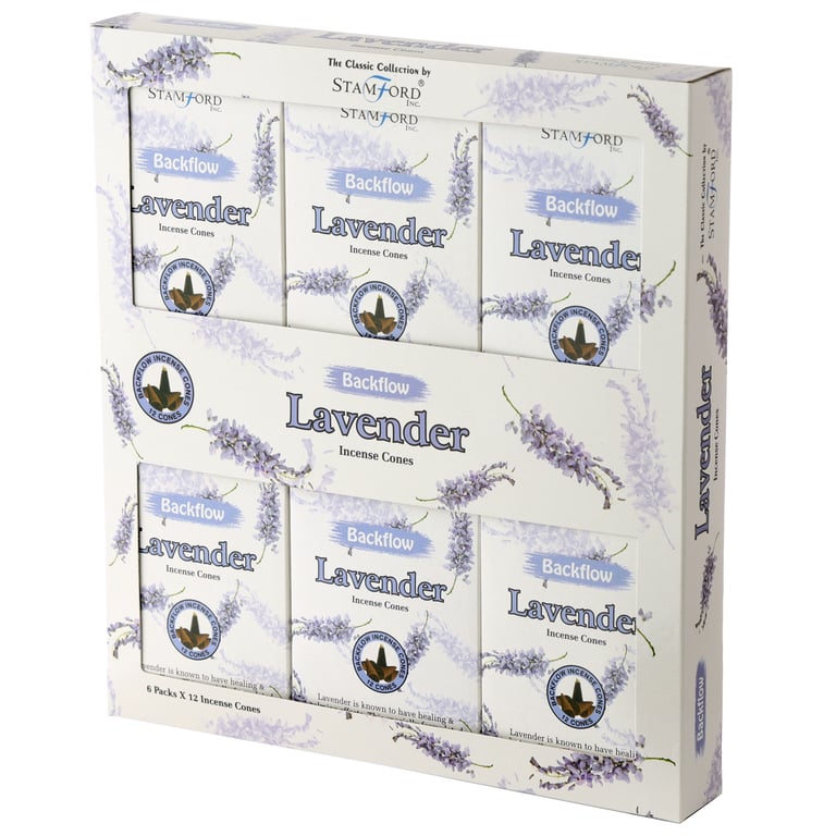 Stamford Backflow Hand Rolled Lavender Incense Cones - Cruelty Free & Vegan