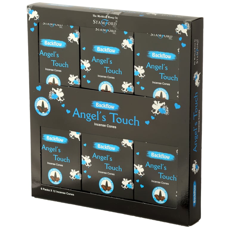 Stamford Backflow Angels Touch Hand Rolled Cruelty-Free Incense Cones - 30 Minute Burn Time
