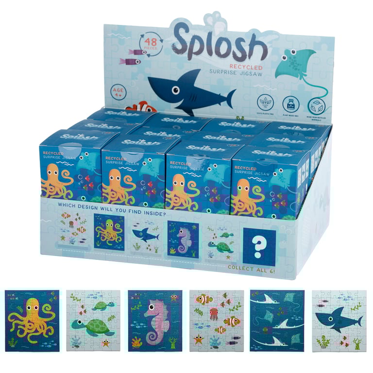 48pc Recycled Sealife Surprise Jigsaw Puzzle - Eco Friendly & Plastic Free