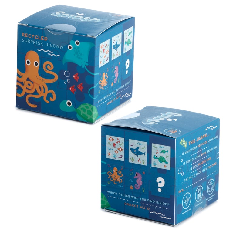 48pc Recycled Sealife Surprise Jigsaw Puzzle - Eco Friendly & Plastic Free