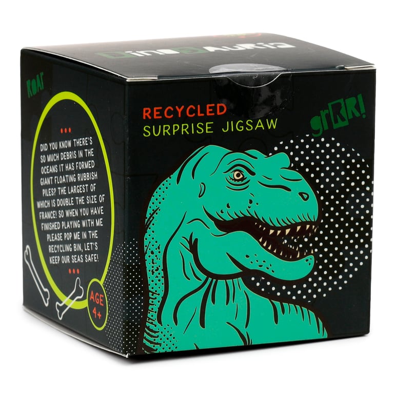 48pc Eco-Friendly Recycled Jigsaw Puzzle - Dinosauria Jr Surprise, Plastic Free & Made with Plant Based Inks