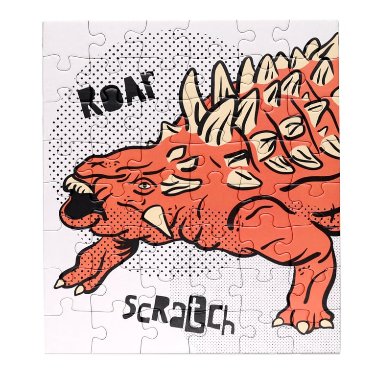 48pc Eco-Friendly Recycled Jigsaw Puzzle - Dinosauria Jr Surprise, Plastic Free & Made with Plant Based Inks