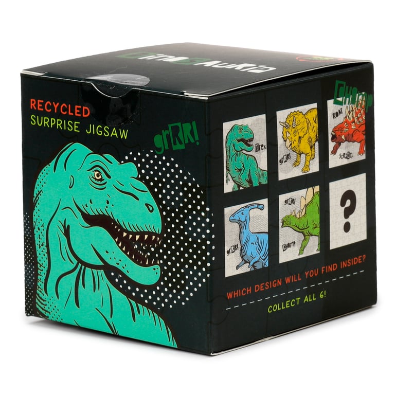 48pc Eco-Friendly Recycled Jigsaw Puzzle - Dinosauria Jr Surprise, Plastic Free & Made with Plant Based Inks