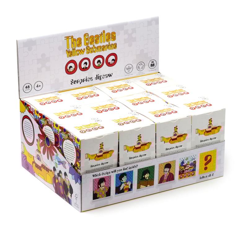48pc Recycled Eco-Friendly Yellow Submarine Jigsaw Puzzle - Plastic Free & Surprise Item