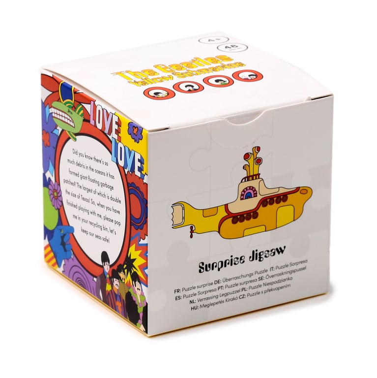 48pc Recycled Eco-Friendly Yellow Submarine Jigsaw Puzzle - Plastic Free & Surprise Item