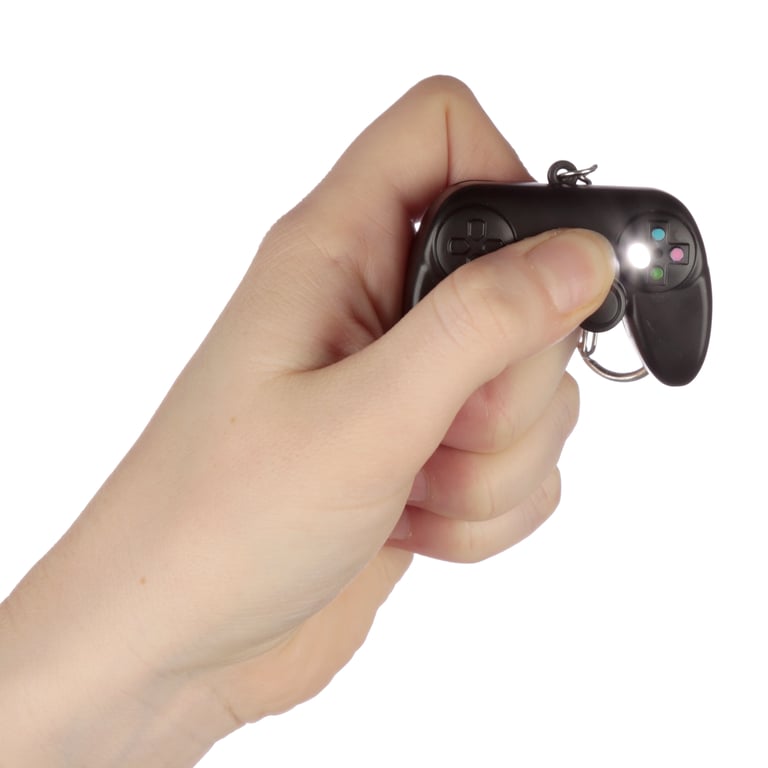 LED Light & Sound Keyring - Game Over, CE Marked, Battery Included, Retro Gaming Noise