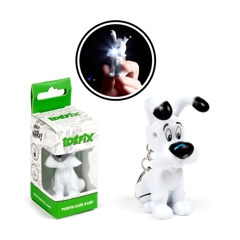 LED Light Keyring - Idefix (Dogmatix) Asterix CE Marked & EN71 Compliant