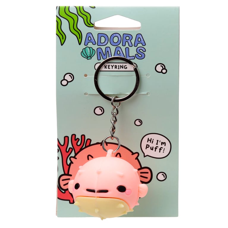 Adoramals Puff the Puffer Fish CE Marked PVC Keyring
