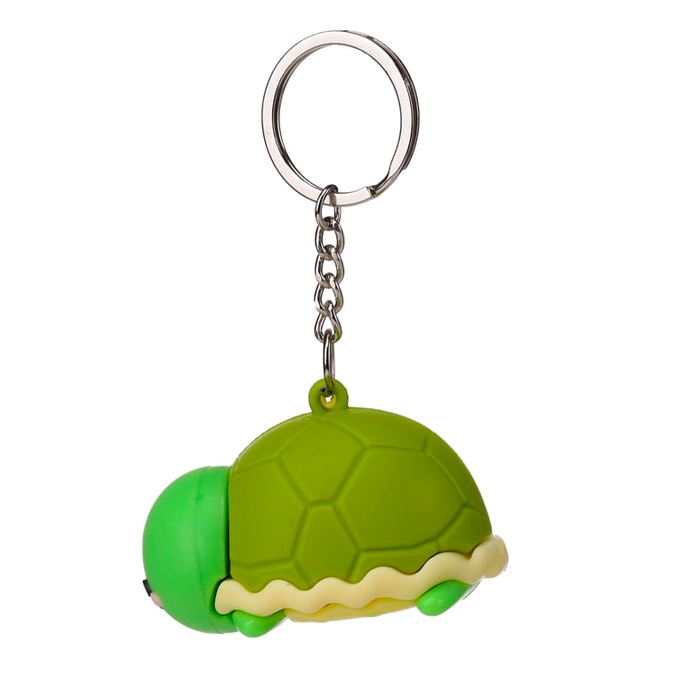3D Atlas the Turtle PVC Keyring - CE Marked Stainless Steel Charms