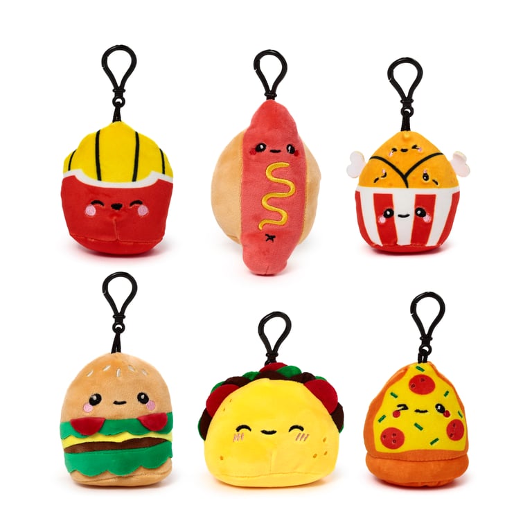 Squidglys Plush Keyring - Soft Velboa Material, CE & UKCA Marked, EN71 Compliant