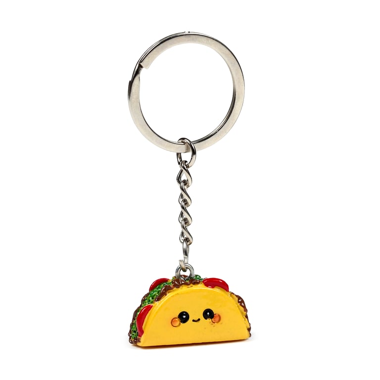 Frida the Taco Resin and Metal Keyring
