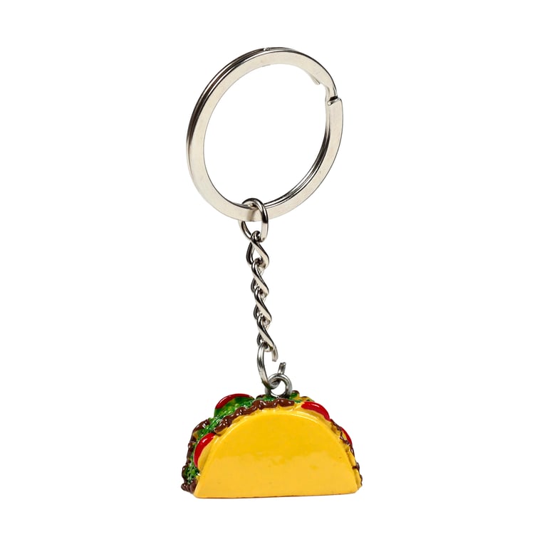 Frida the Taco Resin and Metal Keyring