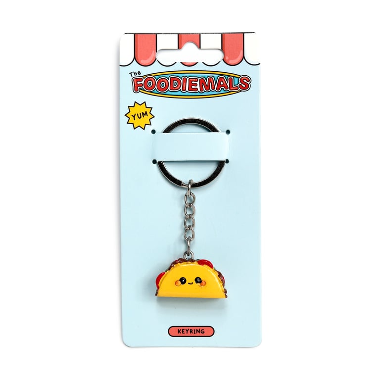 Frida the Taco Resin and Metal Keyring