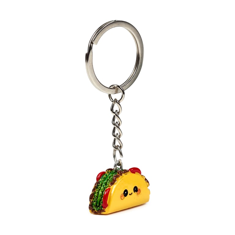 Frida the Taco Resin and Metal Keyring