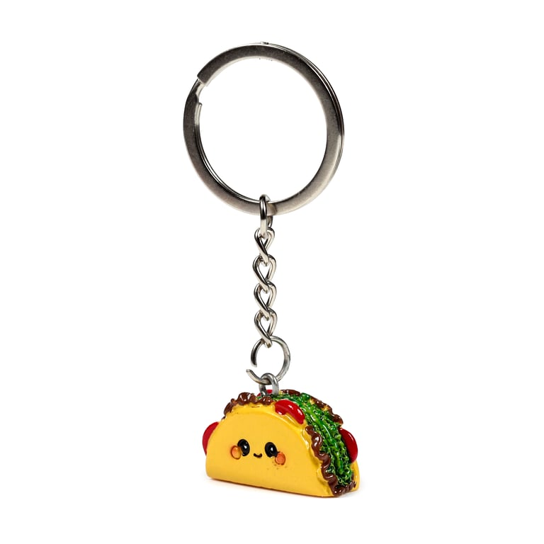 Frida the Taco Resin and Metal Keyring
