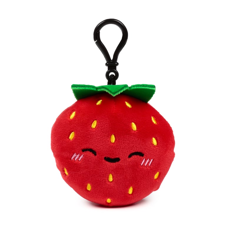 Squidglys Plush Mini Keyring - CE/UKCA Marked Polyester Nylon Foodiemals Fruit Keychain