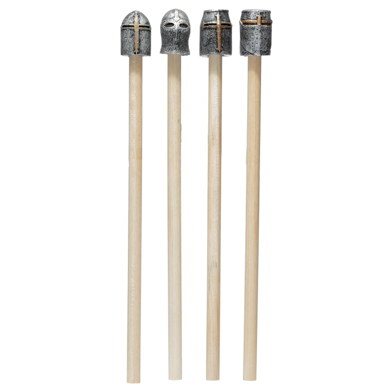 Medieval Knight Novelty Wooden Pencil with Resin Topper for Kids