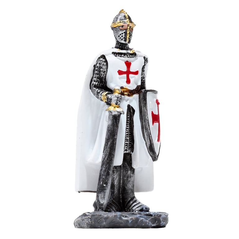 Fantasy Knight Protector Resin Ornament - Crusader Knight Decoration Statue
