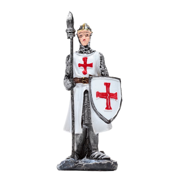 Fantasy Knight Protector Resin Ornament - Crusader Knight Decoration Statue