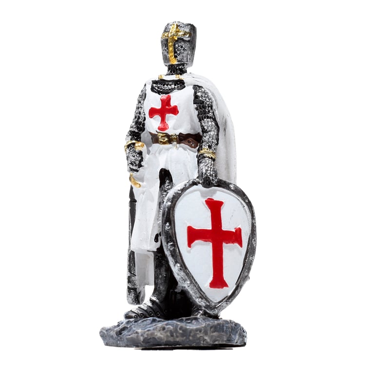 Fantasy Knight Protector Resin Ornament - Crusader Knight Decoration Statue