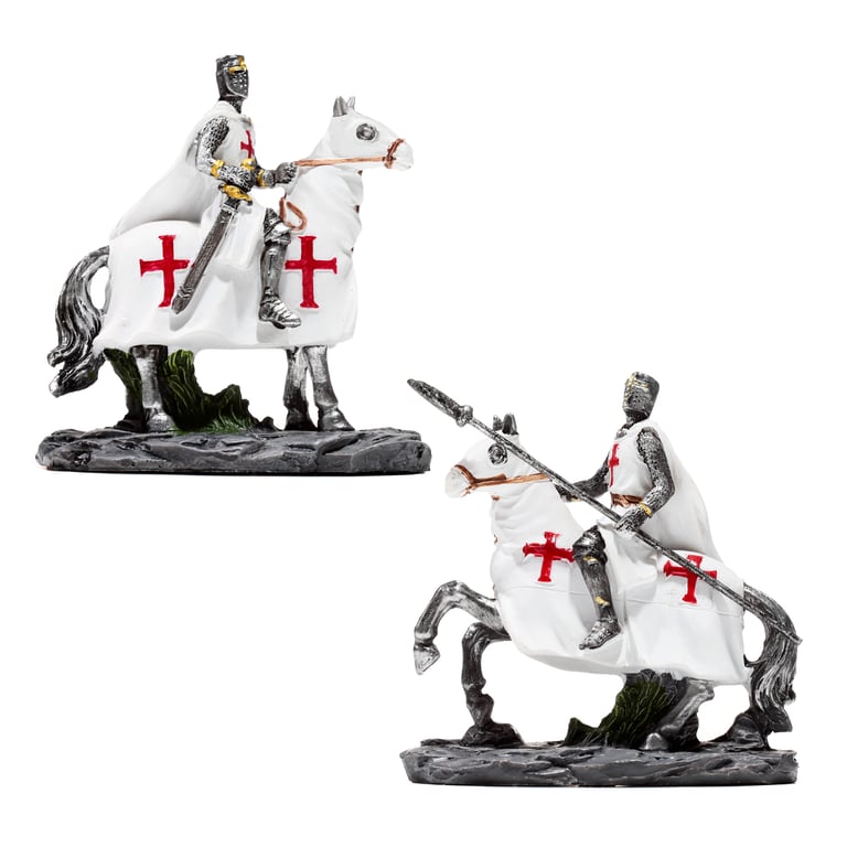 Fantasy Crusader Knight Resin Protector Statue Figurine
