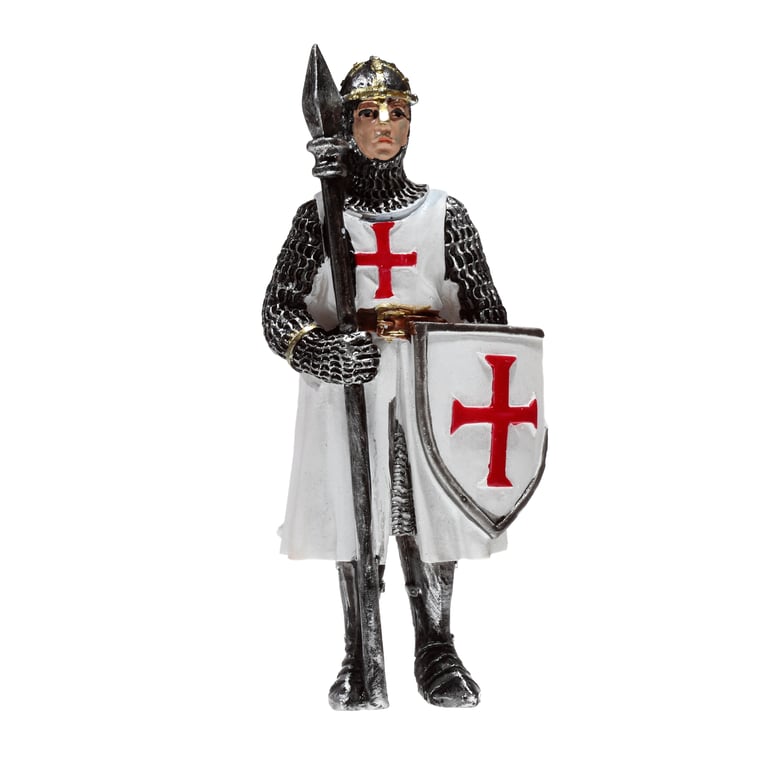 Resin and Metal Crusader Knight Defender Magnet