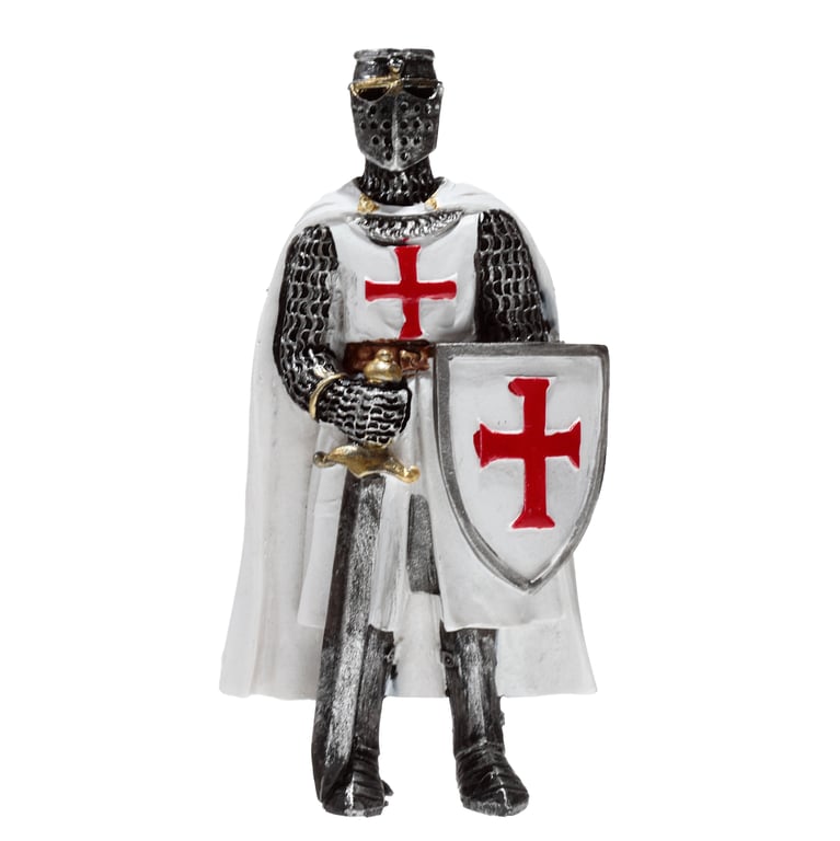 Resin and Metal Crusader Knight Defender Magnet