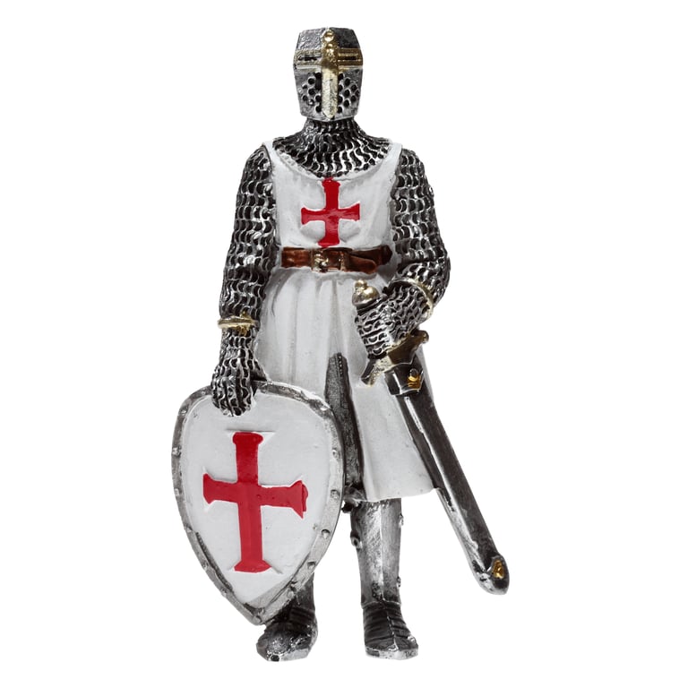 Resin and Metal Crusader Knight Defender Magnet