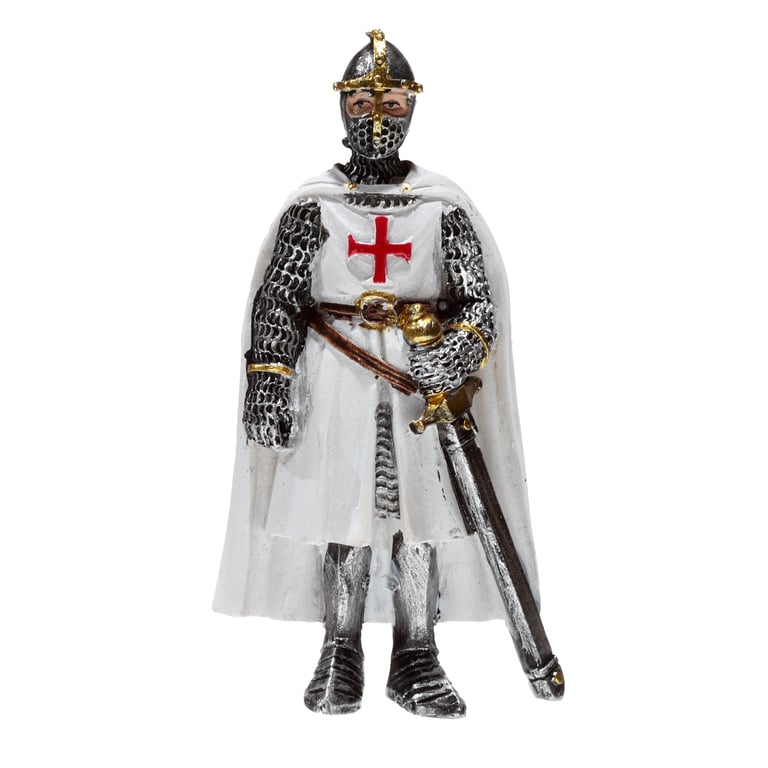 Resin and Metal Crusader Knight Defender Magnet