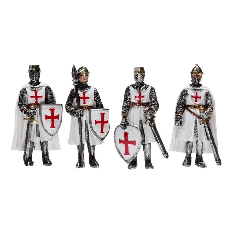 Resin and Metal Crusader Knight Defender Magnet