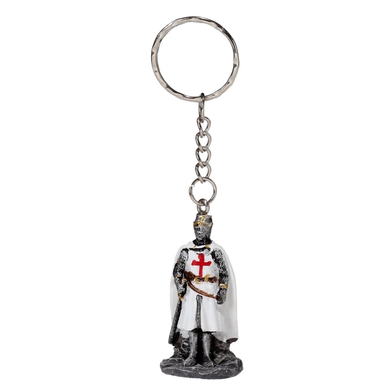 Resin and Metal Crusader Knight Defender Keyring