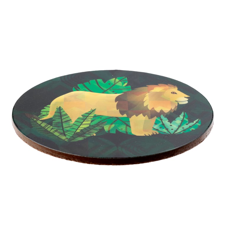 Set of 4 Cork Novelty Coasters - Animal Kingdom Designs for Home Decor