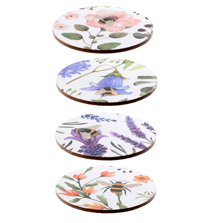 Cork Novelty Coasters - Set of 4 Eco-Friendly Home Decor
