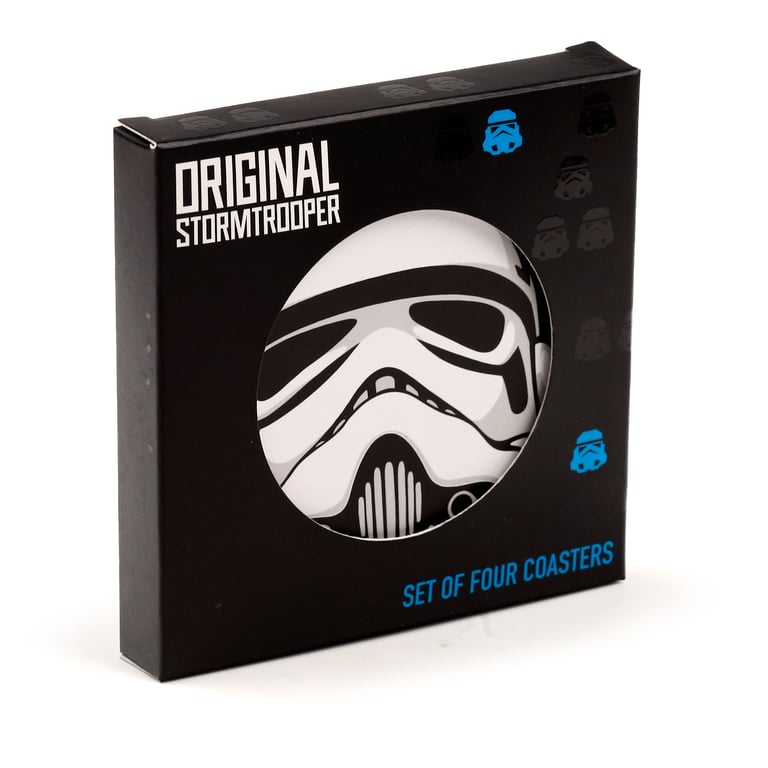The Original Stormtrooper Cork Novelty Coasters - Set of 4 Licensed Home Decor Accents