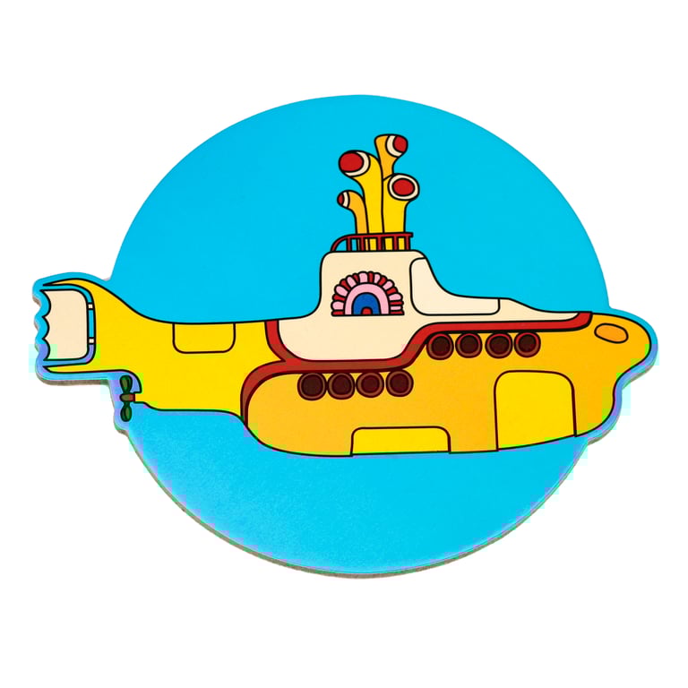 Licensed The Beatles Yellow Submarine Cork Coasters Set of 4
