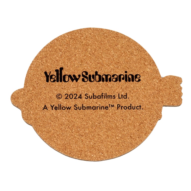 Licensed The Beatles Yellow Submarine Cork Coasters Set of 4