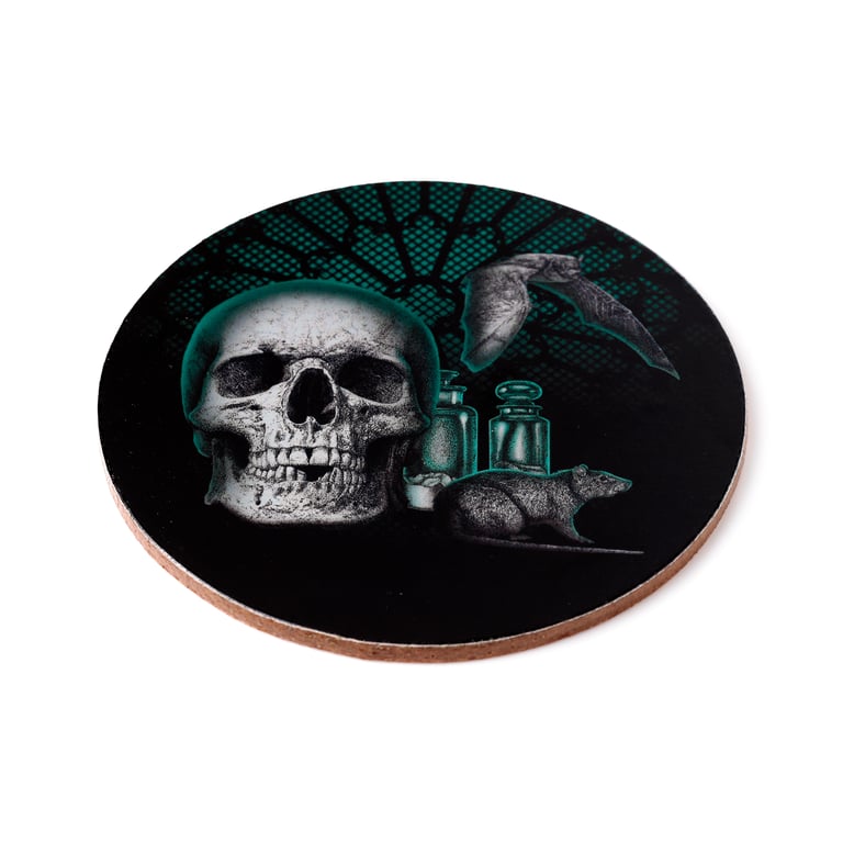 Gothica Set of 4 Cork Paper Novelty Coasters