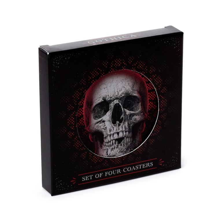 Gothica Set of 4 Cork Paper Novelty Coasters
