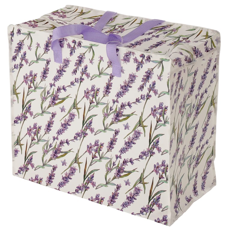 Lavender Fields Laundry & Storage Bag - Laminated Polypropylene with Handles